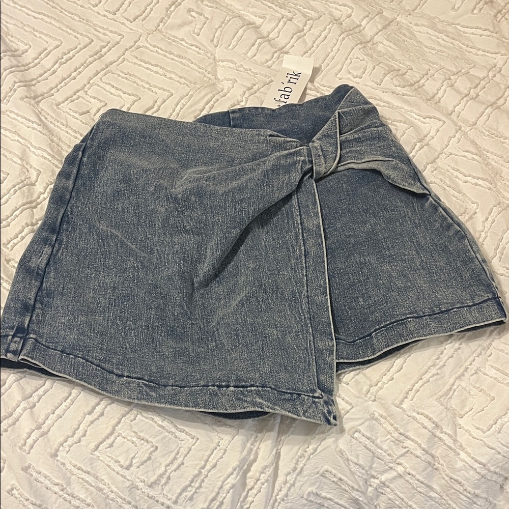 fab'rik Blue Denim Skort